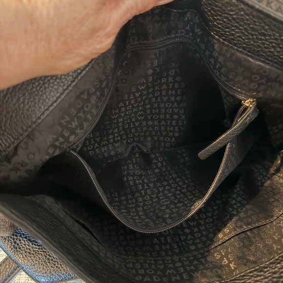 Kate Spade Black Pebbled Leather Shoulder/Crossbody Bag 8x13 - Picture 10 of 15